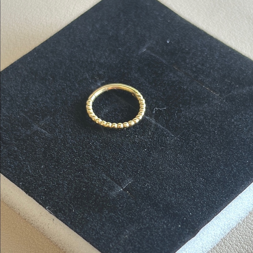 16 g Solid Gold Hinged Beaded Clicker 10mm